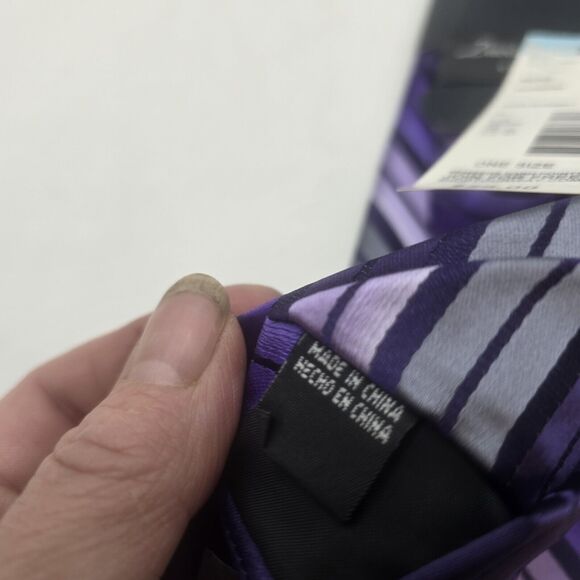 David Taylor Collection Necktie Purple Striped Dressy Formal Tie 60" NEW - Picture 5 of 9